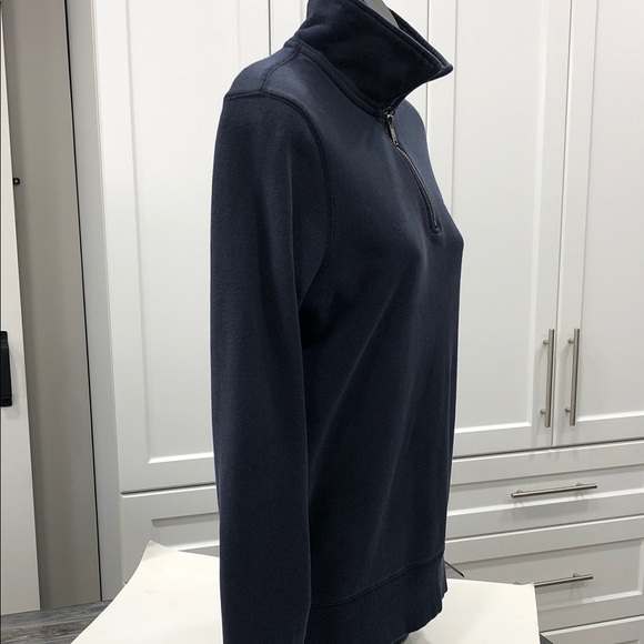 🦫 Roots Quarter-Zip Sweatshirt - Navy Blue - Size Small  🇨🇦 - Picture 4 of 14